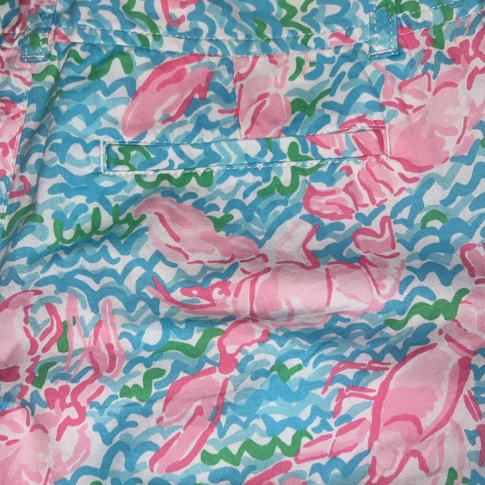 Lilly Pulitzer Preppy Callahan Short Lobster Print Size 0.